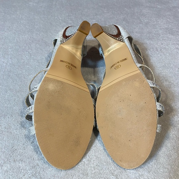 Ashley A Women Lady Rhinestone Shoes 3"‎ Heel Size 9 - Picture 5 of 6